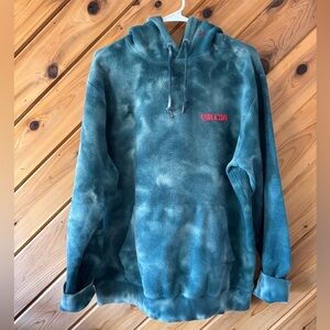 Volcom Teal Tie-Dye Pullover Hoodie